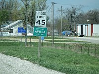 USA - Avilla MO - Town Sign (15 Apr 2009)